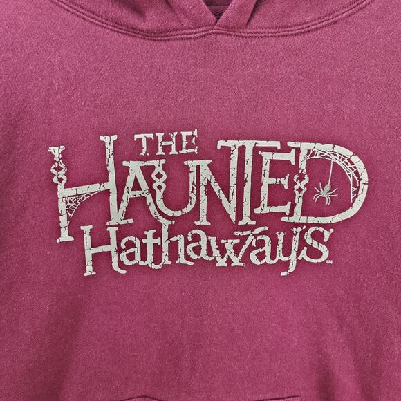 The Haunted Hathaways TV Show Promo Hoodie Adult Large Red Nickelodeon Y2K Rare - Picture 4 of 10
